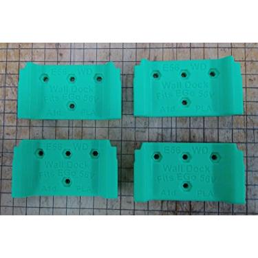 Imagem de Compatível com suporte de bateria EGo 56V, montagem, loja, base de parede, cortador de grama soprador de folhas, aparador EUA -4 unidades - PN E56-WDx4