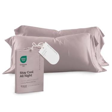Imagem de Olive + Crate Fronhas de eucalipto Tencel - fronhas refrescantes 100% Tencel Lyocell para quem dorme quente - Hipoalergênico, absorvente de umidade, alternativa de seda, vegano - Conjunto de 2 tamanho