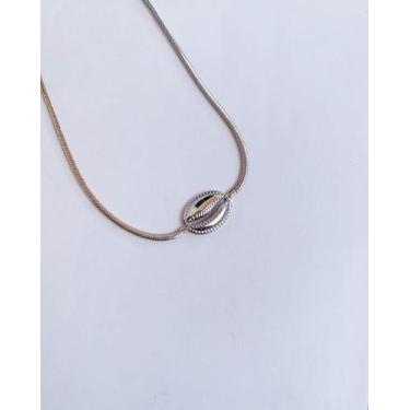 Imagem de Colares choker modelo fita com Búzios folheado Ouro e Prata - Dondocas