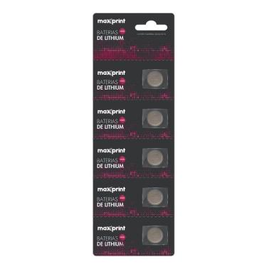 Imagem de Bateria Maxprint Moeda Lítio CR2032 - Embalagem com 5 Unidades