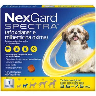 Imagem de Nexgard Spectra 3,6 a 7,5 kg - 3 Tablete - Merial