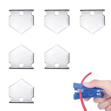 Imagem de Lâminas de substituição para cortadores de tubos, pacote com 6 lâminas PTFE/PEX para tubo de PVC, mangueira de borracha, ferramentas de corte de mangueira hidráulica