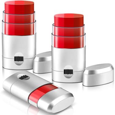 Imagem de Maxcheck 3 peças de tinta facial olho vermelho misturável seguro redução de brilho de futebol para maquiagem esportiva, crianças, adultos, atletas, beisebol, jogadores de softball, 3 cores