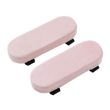 Imagem de KiBcsLic 1 Par de Almofadas para Apoio de Braço de Cadeira de Escritório, Almofadas Confortáveis ​​e Macias para Apoio de Braço de Cadeira Gamer para Escritóri, Rosa, Tamanho real
