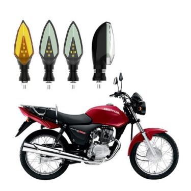 Imagem de KIT 4 Setas Sequenciais Pisca de Led Modelo P35 Para Moto Honda CG 150