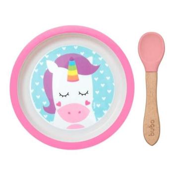 Imagem de Kit Refeição Introdução Alimentar Buba Pratinho Divertido e Colherzinh