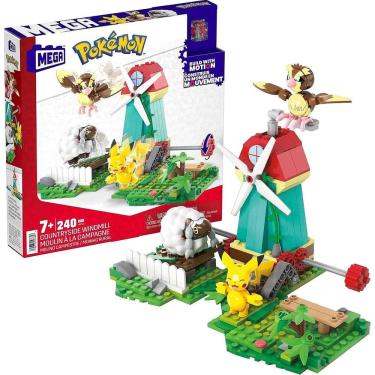 Imagem de Blocos de Encaixe Mega Bloks Construção Moinho Rural Pokemon - Mattel