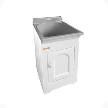 Imagem de Tanque com Gabinete ABS e Esfregador em Fibra 32L Stilofibras 008, Cin