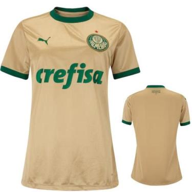 Imagem de Camisa Palmeiras 23 24Feminina Dourada, Dourado, GG
