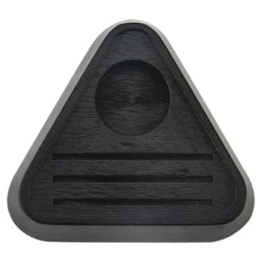 Imagem de Baoblaze Suporte de tela de disco de café expresso de madeira, organizador de rede de distribuição de café compacto para filtro de 51/53/58 mm, fundo, Preto