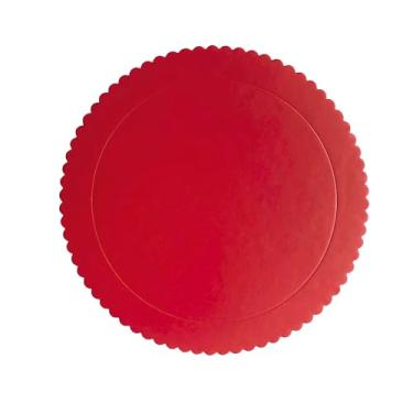 Imagem de Cake Board Tábua para Bolo Prato Para Bolo 32cm Redondo Festas SilverChef Vermelha