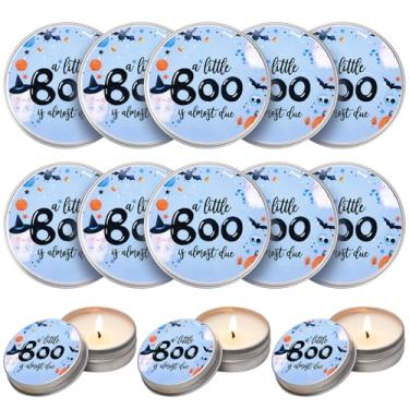 Imagem de Nuanchu 50 peças Halloween a Little Boo lembrancinhas de festa de chá de bebê lavanda velas perfumadas lembrancinhas de chá de bebê para convidados, meninas, meninos, decoração de presentes de festa