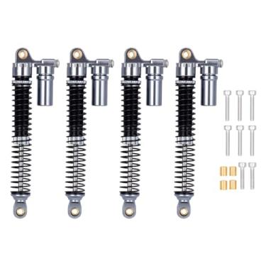 Imagem de TRX4M Brass & Aluminium Shocks 53mm/59mm/66mm/78mm Long Threaded Shock Absorber Oil Damper for TRX-4M 1/18 RC Crawler Upgrades (Titanium,78mm)