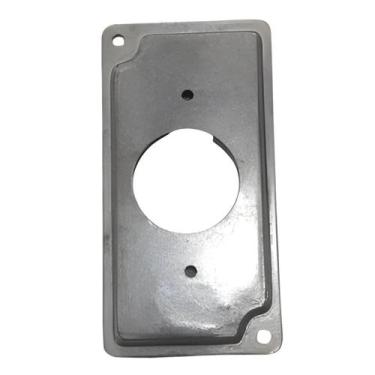 Imagem de Placa Condulete 1 Polegada Alumínio 1 Tomada Redonda Sieg Furação Diag