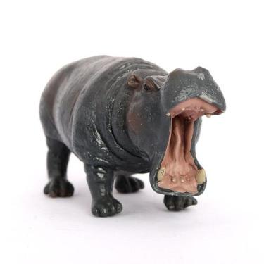 Imagem de Estatueta realista de PVC, modelo de brinquedo de hipopótamo para cria