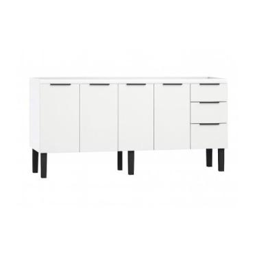 Imagem de Armário de Cozinha 192cm Gabinete Aço 4 Portas e 3 Gavetas - Rainha do