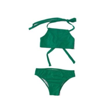 Imagem de Biquíni infantil feminino com proteção UV - GREEN BEANS, Verde