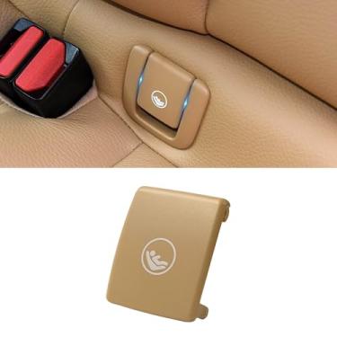 Imagem de Y-QIPED Tampa de âncora de assento infantil ISOFIX para Volvo V60 V90 XC40 XC60 S60 S90 Gancho de retenção de fivela do assento traseiro 31685074 31685072 (marrom, 1 capa apenas)