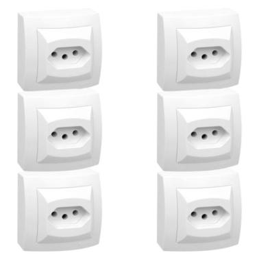 Imagem de Kit 6 Tomada 2p+t 20a Sistema X Pial Legrand 675061 Branco