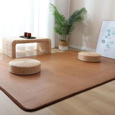 Imagem de Tapete De Piso Tatami Japonês De Rattan Natural - Tapete De Área Respirável Antiderrapante Para Sala De Estar & Quarto - Tapete De Dormir De Verão Dobrável & Tape, E, 70x180cm(28x71inch)