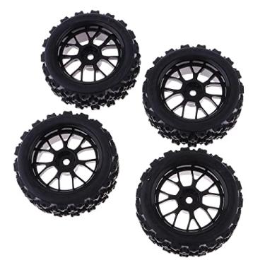 Imagem de Xiaojikuaipao 4pcs Rubber RC Racing Tires Wheel Rim for HSP HPI 1/10 Rally Car Truck Parts