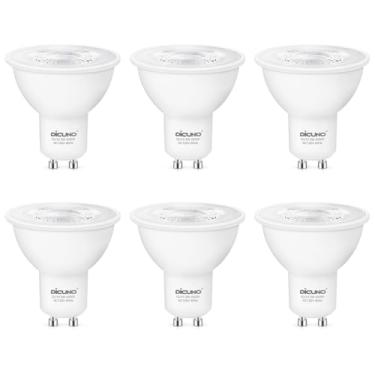 Imagem de DiCUNO Lâmpada Led Gu10, Equivalente A 40 W, Branca Natural 4000 K, 450 Lm, Mr16 Para Holofotes, Iluminação De Trilho, Embutir No Teto 5 W Com Feixe 38° Cozinha, Coifa, Pacote 6