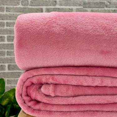 Imagem de Cobertor Casal Toque De Seda Flannel Liso Rose