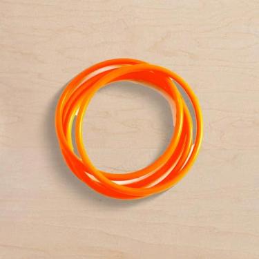 Imagem de Pulseiras para eventos de silicone laranja de 8 peças – Bandas promocionais ajustáveis para arrecadação de fundos para shows esportivos