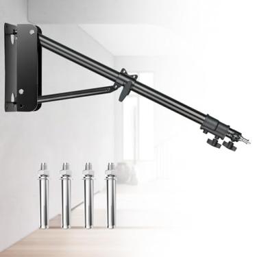 Imagem de MACTREM Suporte De Parede Para Anel Luz, Braço Triangular 53''/132 Cm Luz Estroboscópica, Fotografia, Softbox, Refletor, Guarda-Chuva, Vídeo Estúdio Com Rotação 180°