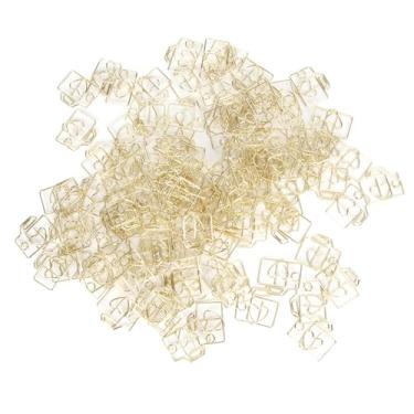 Imagem de Clipes de papel em forma de câmera, clipes de papel decorativos antiderrapantes de metal pequenos marcadores para escritório, escola, casa, ouro, 100 peças
