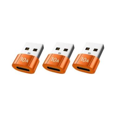 Imagem de Adaptador Conversor USB 3.0 10A USB a Para C OTG Para Xiaomi 12 MacBoo