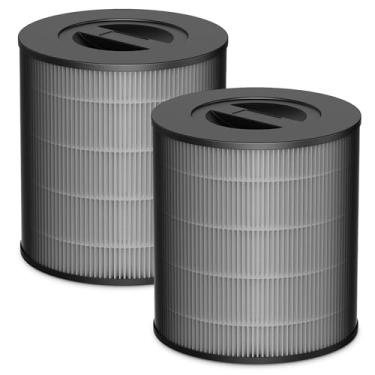 Imagem de Pacote com 2 filtros de substituição KF170 compatíveis com purificador de ar Kenmore 850e série PM1005, número de peça KF170, HEPA 3 em 1 e filtro de carvão ativado