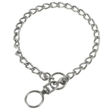 Imagem de Corrente de estrangulamento para cães, coleira gargantilha para cães grandes, aço inoxidável, coleira antiderrapante para cães pesados, para animais de estimação de raça média e grande, meninos e