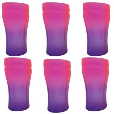 Imagem de Copo 200 ml Neon Tie Dye Colorido Novidade - Wheaton Brasil, ROSA