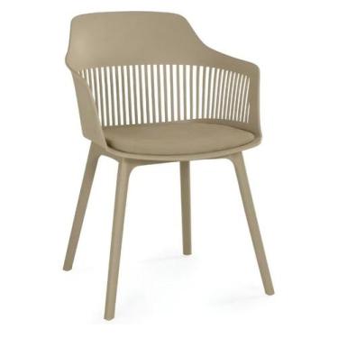 Imagem de Cadeira De Jantar Montreal Marcela Design Moderno Liso Nude - Master M