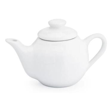 Imagem de Mini Bule Porcelana Branca 250ml Cafe Cha Pequeno Gourmet - PORCELANA 