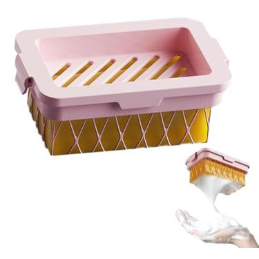 Imagem de Caixa de Espuma Sabão Malha Alta Elasticidade Multifuncional Lavanderia para Espumar com as Mãos Armazenamento ralo Doméstico