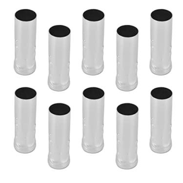 Imagem de Alomejor Candelador de Velas, Mangas de Vela de Lustre, Mangas de Lâmpada de 10 Pacote para Luminária de Luminária de Candelabra Tubo de Base de Lâmpadas (Cromo)