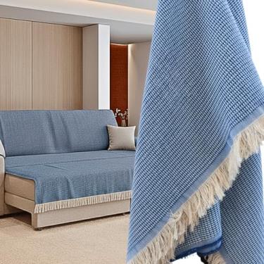Imagem de Manta de Sofa, Manta para Sofa Grande, 4,00 X 1,8m Decorativa e Capa Protetora Algodão Artesanal Resistente e Duradouro (Verde-claro,3,00x1,80m)