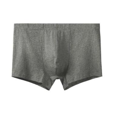 Imagem de Cuecas Boxer Masculinas De Algodão Puro Respirável Finas E Confortávei