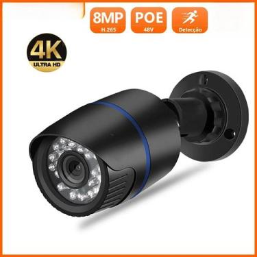 Imagem de Câmera IP Externa 8MP 4K BESDER 2.8mm Grande Angular Com Fio Bullet CC