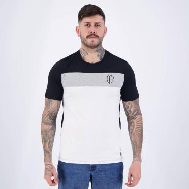 Imagem de Camisa Corinthians Logo CP Preta e Branca-Masculino