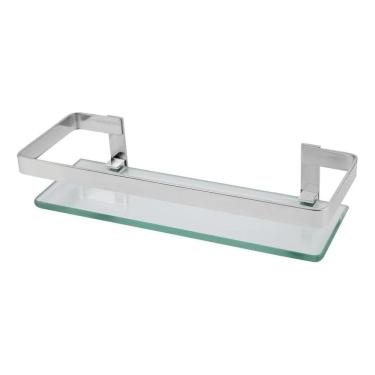 Imagem de 2X Porta Shampoo Reto De Vidro Quadrado