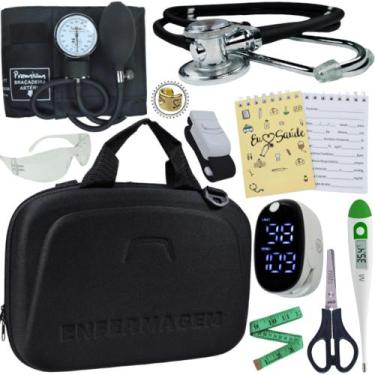 Imagem de Kit Enfermagem Super Luxo Maleta Exclusiva Completa - Love Saude, PRET