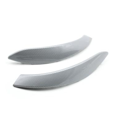 Imagem de Conjunto de maçaneta interna para porta, 2 ou 4 peças, guarnição, compatível com bmw 3 4 séries m3 m4 f30 f80 f31 f32 f33 f34 f35 f36 2013-2018(Silver Carbon 2PCS)