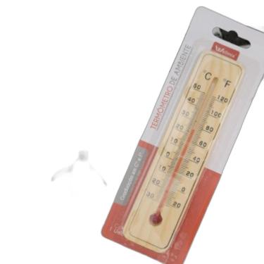 Imagem de Termômetro Parede Tempo Graus Madeira Interior Casa Sauna