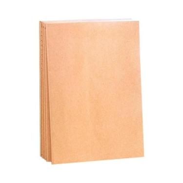 Imagem de Caderno De Papel Kraft Com Capa Preta 5 Peças A5 B5 A4 36 Folhas 72 Pá