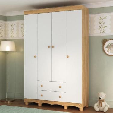 Imagem de Guarda-roupa Infantil 122cm 4 Portas e 2 Gavetas Dengo Multimóveis MP4