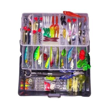Imagem de Conjunto Grande De Iscas De Pesca Mistas, Kit De Iscas Artificiais Ríg