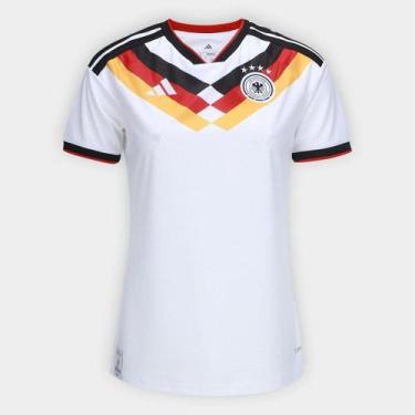 Imagem de Camisa Seleção Alemanha Home Torcedor 2026 s/n Adidas Feminina, Branco